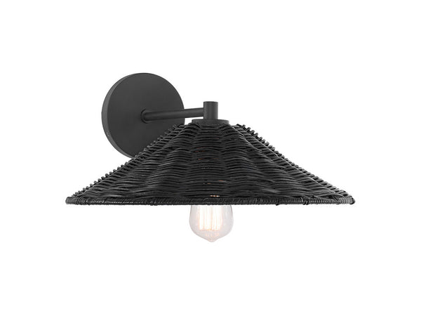1-Light Wall Sconce in Matte Black