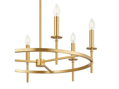 6-Light Chandelier in Brushed Nickel