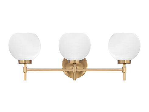 Hannah 3-Light Bathroom Vanity Light in Matte Black
