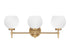 Hannah 3-Light Bathroom Vanity Light in Matte Black