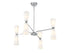8-Light Chandelier in Natural Brass