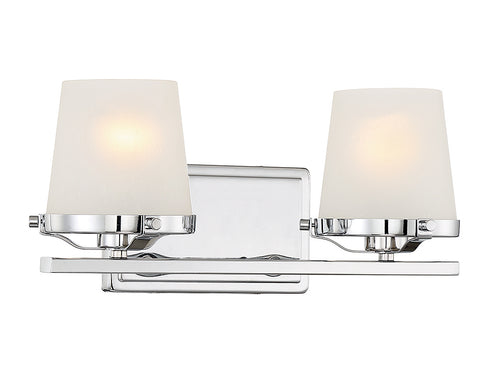 Klein 2-Light Bathroom Vanity Light in Warm Brass