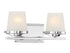 Klein 2-Light Bathroom Vanity Light in Warm Brass