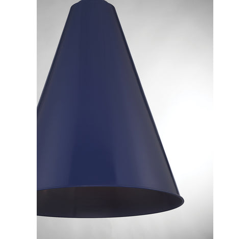1-Light Pendant in Navy Blue