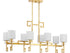 Quatrain 8-Light Linear Chandelier in True Gold