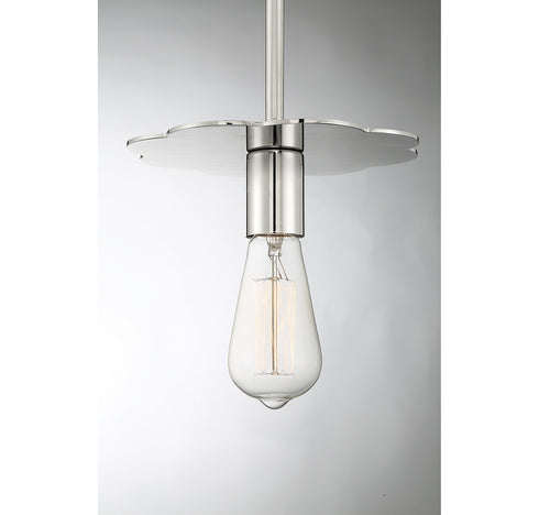 1-Light Mini Pendant in Polished Nickel