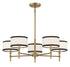 5-Light Chandelier in Natural Brass