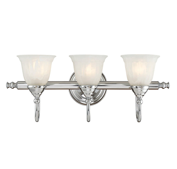Brunswick 3-Light Bathroom Vanity Light in Chrome