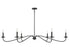 6-Light Chandelier in Matte Black
