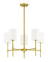 5-Light Chandelier in Bisque White