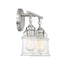 Fuller 2-Light Bathroom Vanity Light in Satin Nickel