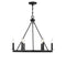 6-Light Chandelier in Matte Black