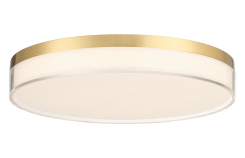 Clarion 13" 5CCT LED Acrylic Ceiling Light in Satin Nickel