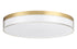 Clarion 13" 5CCT LED Acrylic Ceiling Light in Satin Nickel