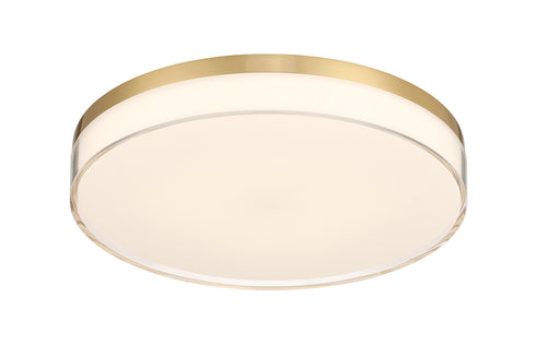 Clarion 13" 5CCT LED Acrylic Ceiling Light in Satin Nickel