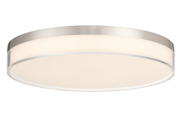 Clarion 13" 5CCT LED Acrylic Ceiling Light in Satin Nickel