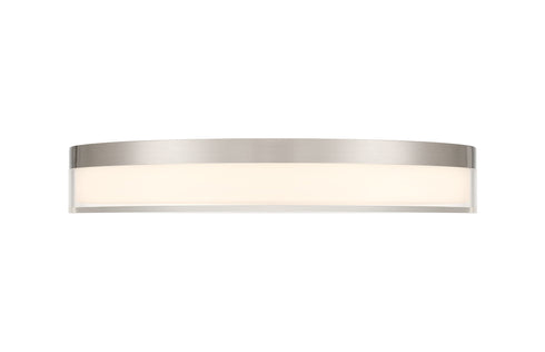 Clarion 13" 5CCT LED Acrylic Ceiling Light in Satin Nickel