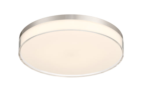 Clarion 13" 5CCT LED Acrylic Ceiling Light in Satin Nickel