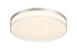 Clarion 13" 5CCT LED Acrylic Ceiling Light in Satin Nickel