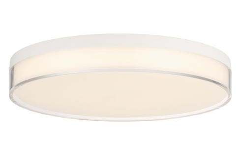 Clarion 13" 5CCT LED Acrylic Ceiling Light in Satin Nickel