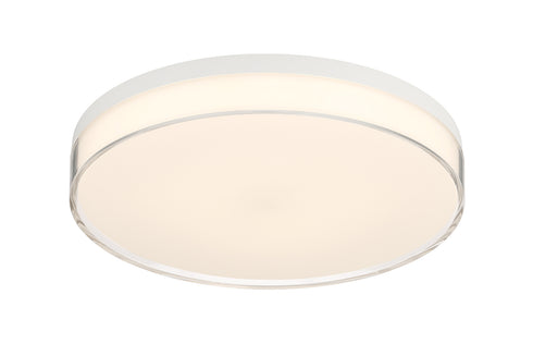 Clarion 13" 5CCT LED Acrylic Ceiling Light in Satin Nickel