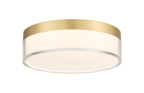 Clarion 7" 5CCT LED Acrylic Ceiling Light in Brass