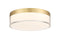 Clarion 7" 5CCT LED Acrylic Ceiling Light in Brass