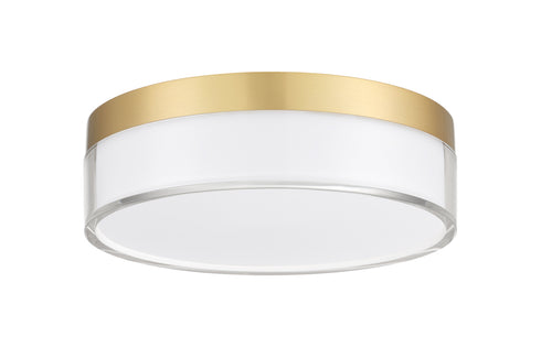 Clarion 7" 5CCT LED Acrylic Ceiling Light in Brass