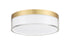 Clarion 7" 5CCT LED Acrylic Ceiling Light in Brass