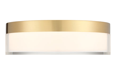 Clarion 7" 5CCT LED Acrylic Ceiling Light in Brass