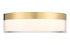 Clarion 7" 5CCT LED Acrylic Ceiling Light in Brass