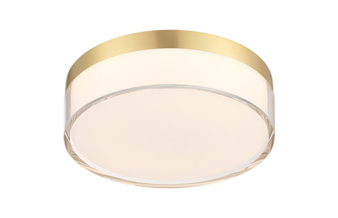 Clarion 7" 5CCT LED Acrylic Ceiling Light in Brass