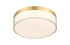 Clarion 7" 5CCT LED Acrylic Ceiling Light in Brass