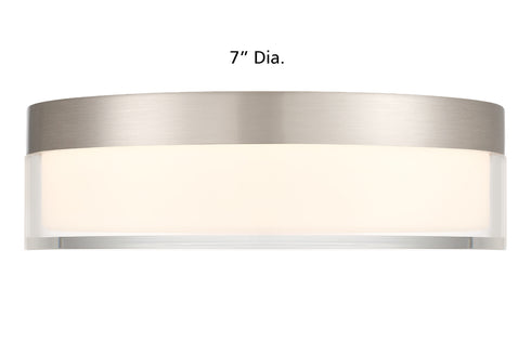 Clarion 7" 5CCT LED Acrylic Ceiling Light in Brass