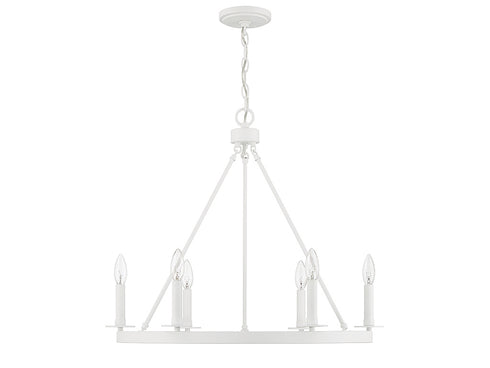 6-Light Chandelier in Matte Black
