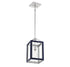 Champlin 1-Light Pendant in Gray with Polished Nickel Accents