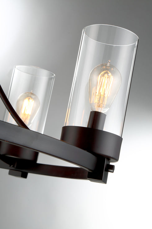 5-Light Chandelier in Matte Black