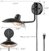 Pulau Modern Black Swing Arm Wall Sconce Plug-in or Hardwired set of 2
