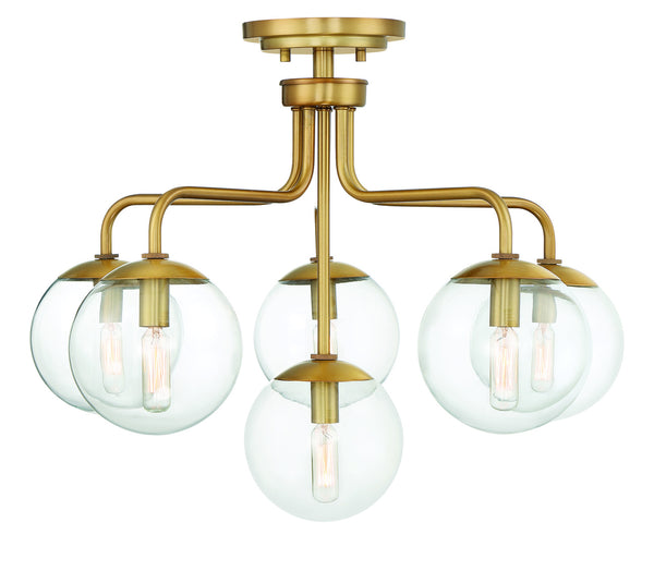 Marco 6-Light Ceiling Light in Warm Brass