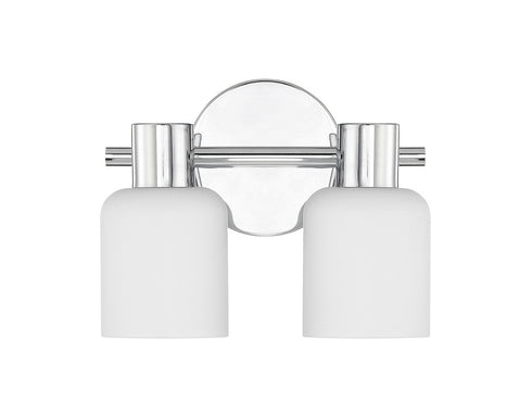 Strand 2-Light Bathroom Vanity Light in Matte Black