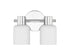 Strand 2-Light Bathroom Vanity Light in Matte Black