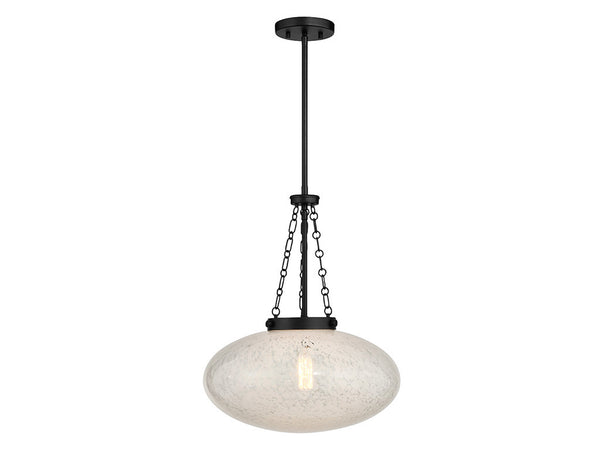 Willow 1-Light Pendant in Matte Black