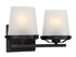Klein 2-Light Bathroom Vanity Light in Warm Brass