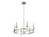 6-Light Chandelier in Brushed Nickel