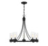 5-Light Chandelier in Matte Black