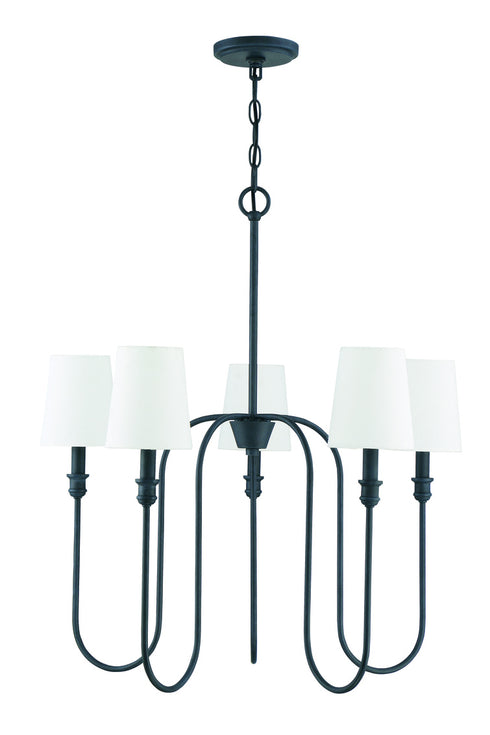5-Light Chandelier in Aged Iron
