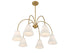 6-Light Chandelier in Matte Black