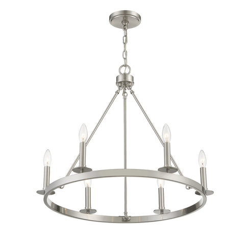 6-Light Chandelier in Matte Black