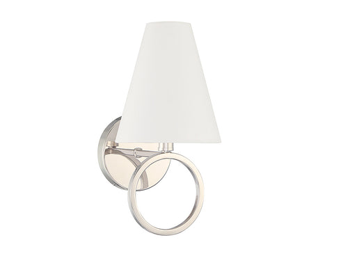Comptom 1-Light Wall Sconce in Polished Nickel