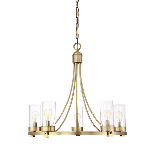 5-Light Chandelier in Matte Black